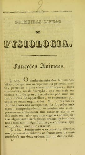 Primeiras linhas de fysiologia. Parte II