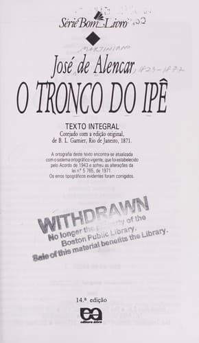 O Tronco do ipê