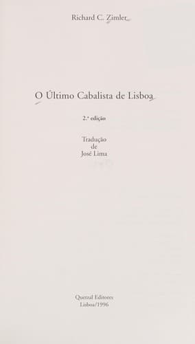 O u ltimo cabalista de Lisboa