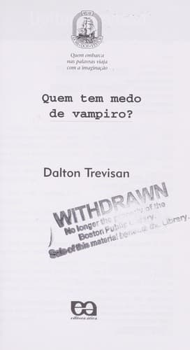 Quem tem medo de vampiro?