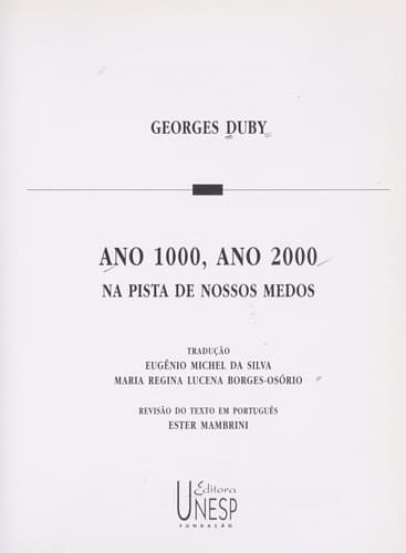 Ano 1000, ano 2000: na pista de nossos medos