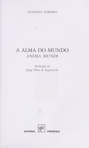 A Alma do mundo: anima mundi