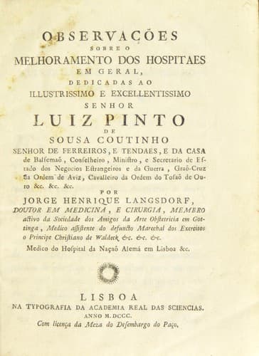 Observa©ʹ©æes sobre o melhoramento dos hospitaes em geral