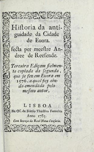 Historia da antiguidade da cidade de Euora