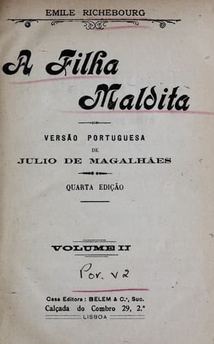A filha maldita: versao portugueza de Magalhaes