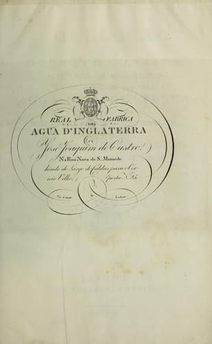 Collec©ʹ©Đo de decretos, avisos, e outras ordens regias a favor da verdadeira, e unica agoa de Inglaterra da composi©ʹ©Đo do Doutor Jacob de Castro Sarmento