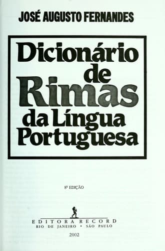 Dicionário de rimas da língua portuguesa
