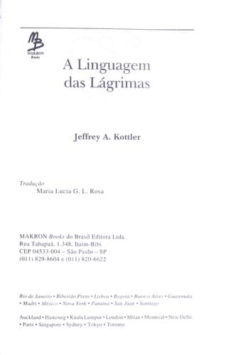 A linguagem das la grimas