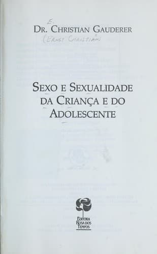Sexo e sexualidade da crianc ʹa e do adolescente