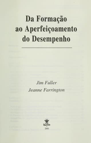 Da formac ʹa o ao aperfeic ʹoamento do desempenho