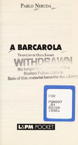 Barcarola, A