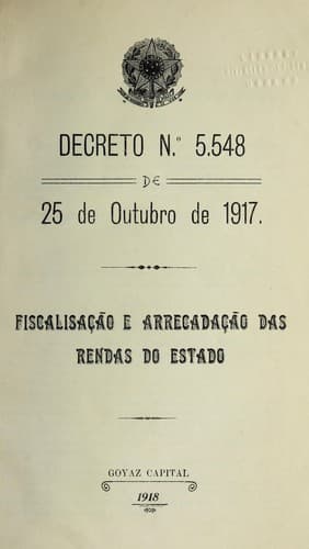 Fiscalisac̣ão e arrecadac̣ão das rendas do estado