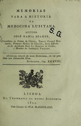 Memorias para a historia da medicina lusitana