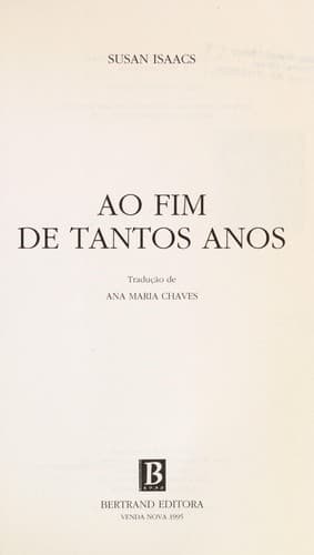 Ao fim de tantos anos