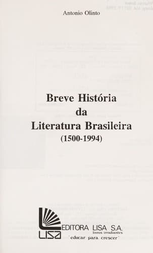 Breve história da literatura brasileira: 1500-1994