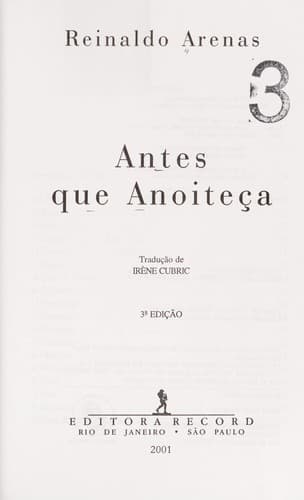 Antes Que Anoiteça
