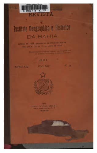 Revista do Instituto geographico e historico da Bahia ...