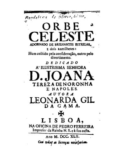 Orbe celeste, adornado de brilhantes estrelas e dois ramilhetes: hum colhido pela consideração ...