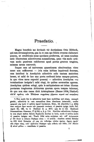 De adjectivorum verbalium ... terminatione insignium usu Aeschyleo: Dissertatio inauguralis