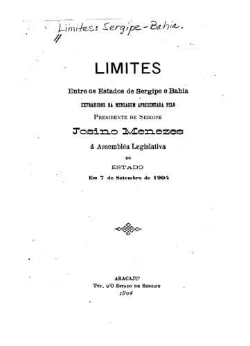 Limites: Sergipe-Bahia