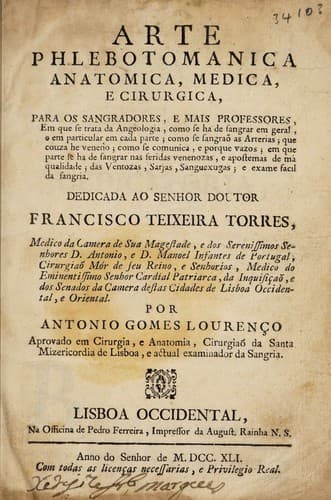 Arte phlebotomanica anatomica, medica, e cirurgica