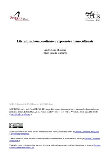 Literatura, homoerotismo e expressões homoculturais