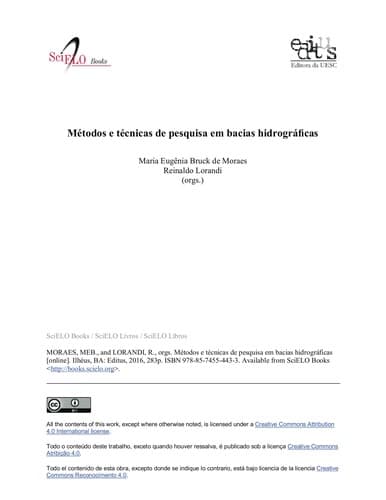Métodos e técnicas de pesquisa em bacias hidrográficas