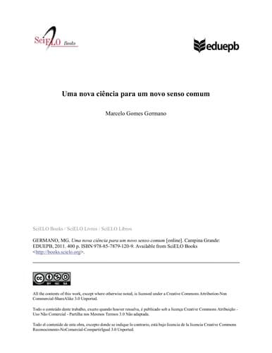 Uma nova ciência para um novo senso comum