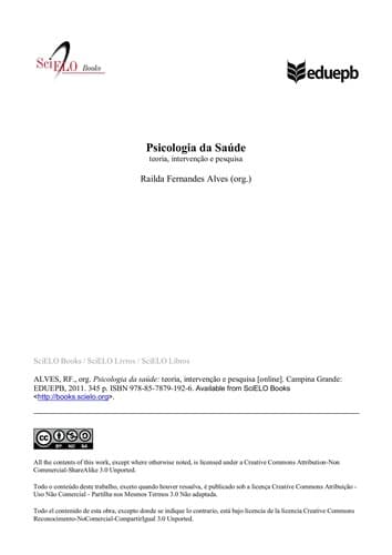 Psicologia da saúde: teoria, intervenção e pesquisa