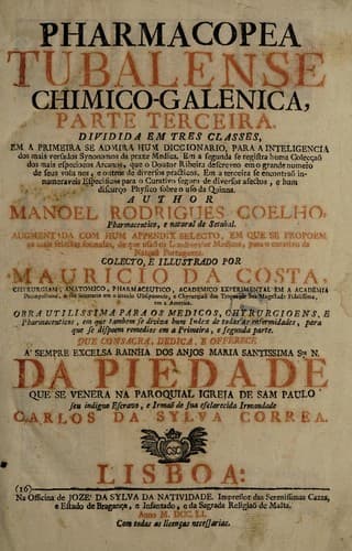 Pharmacopoea Tubalense chimico-galenica