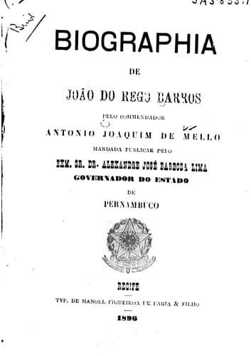 Biographia de João do Rego Barros