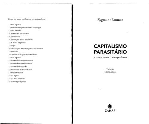 Capitalismo parasitário: e outros temas contemporâneos