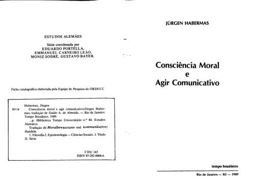 Consciência moral e agir comunicativo