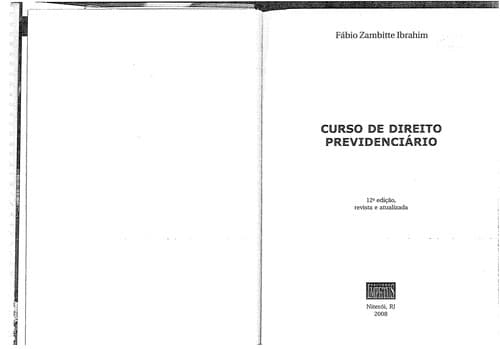 Curso de direito previdenciário