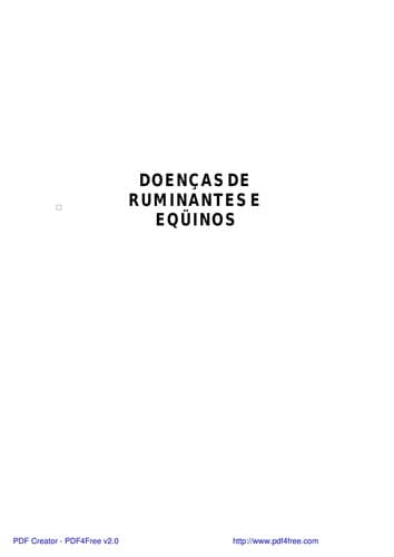 Doenças de ruminantes e eqüinos