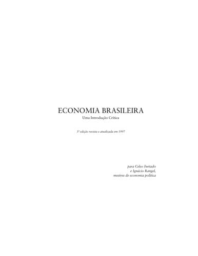 Economia brasileira: uma introdução crítica