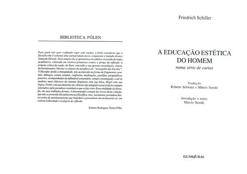 Educação Estética do Homem Numa Série de Cartas, A