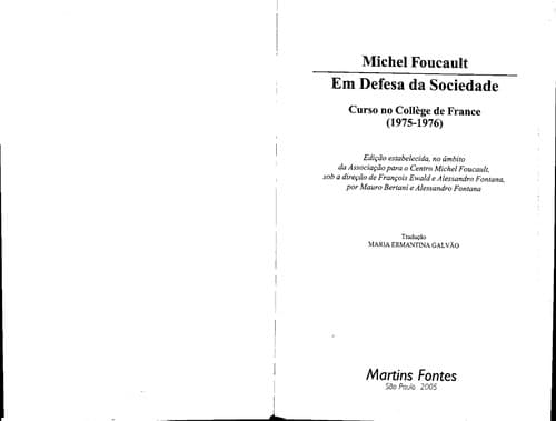 Em defesa da sociedade: curso no Collège de France (1975-1976)