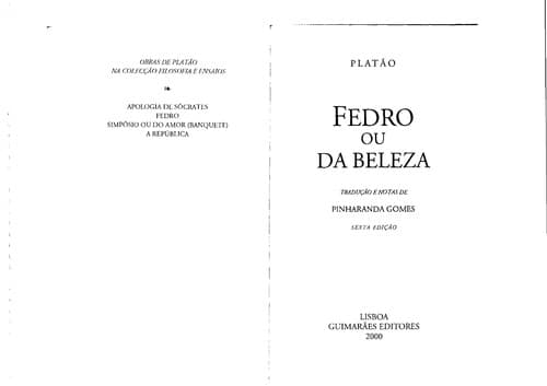 Fedro, ou, Da beleza
