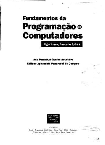 Fundamentos da programação de computadores: algoritmos, Pascal, C/C++ e Java
