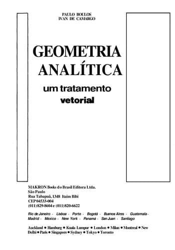 Geometria analítica: um tratamento vetorial
