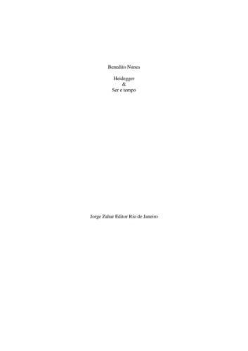 Heidegger & Ser e Tempo