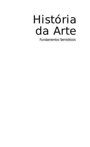 História da arte: fundamentos semióticos