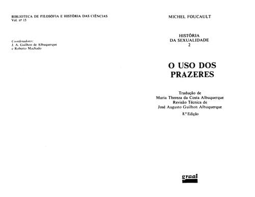 História da sexualidade, 2: o uso dos prazeres
