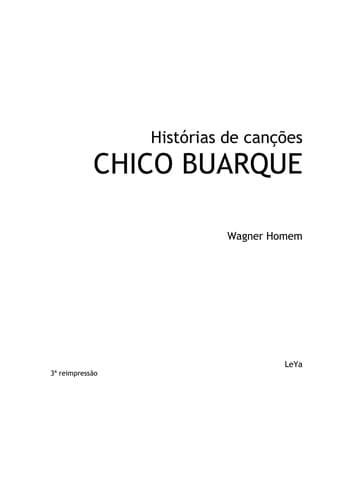 Chico Buarque: histórias de canções