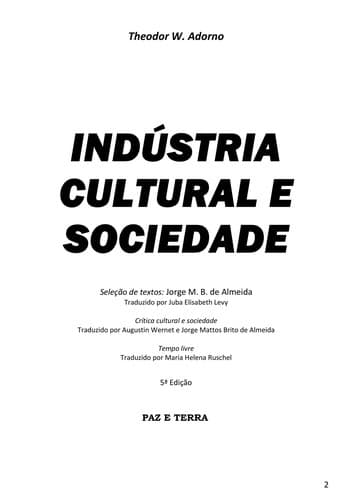 Indústria Cultural e Sociedade