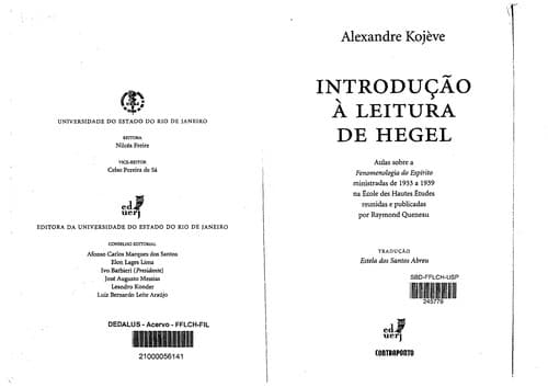 Introdução à leitura de Hegel