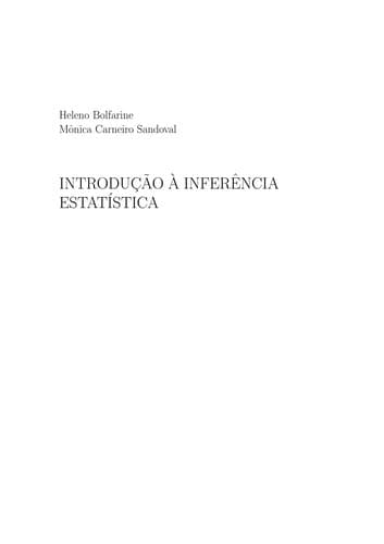 Introdução à inferência estatística