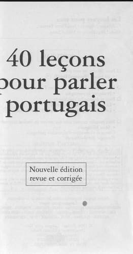 40 lec ʹons pour parler portugais