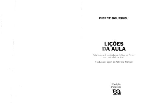 Lições da Aula: Aula Inaugural Proferida no Collège de France